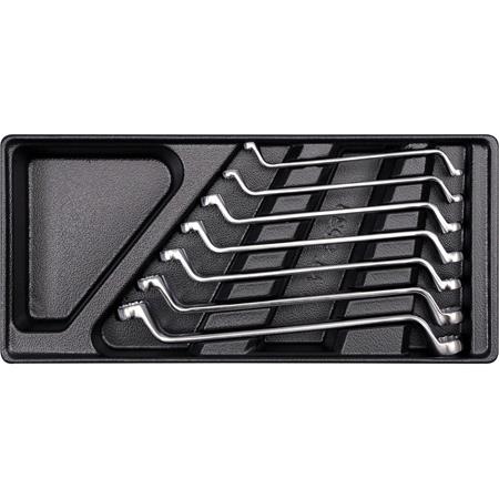 PVC TRAY WITH 7PCS RING SPANNERS 6 19