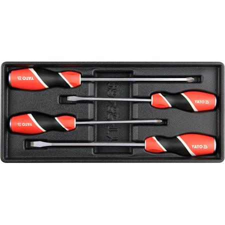 GO THRU SCREWDRIVERS, 4PCS SET