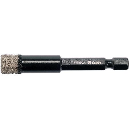 VACUUM DIAMOND DRILL WITH HEX SHANK 10MM