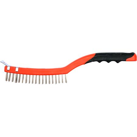WIRE BRUSH 3x19 ROWS L=340MM W. SCRAPER