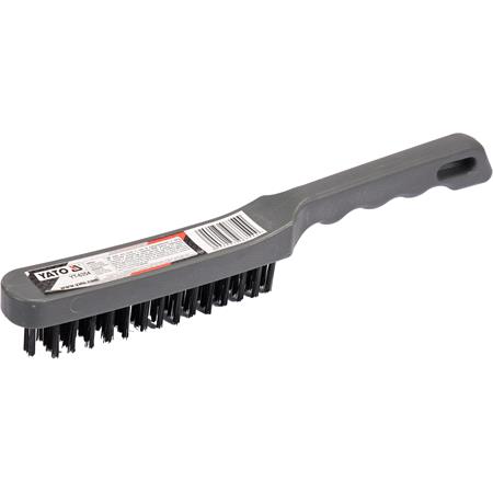 WIRE BRUSH 4 ROWS PLASTIC HANDLE