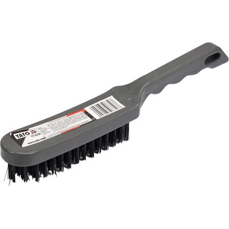 WIRE BRUSH 6 ROWS PLASTIC HANDLE