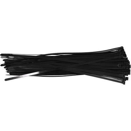 Cable Ties 400x7.6MM 50PCS   BLACK