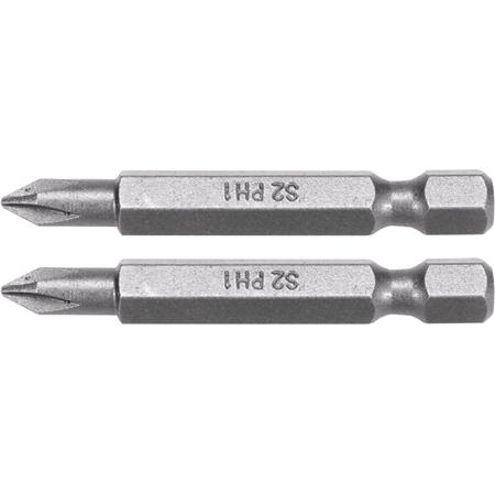 SCREWDRIVER BITS 1/4 50MM PH1 2 PCS