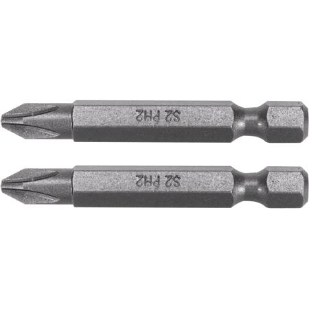 SCREWDRIVER BITS 1/4 50MM PH2 2 PCS
