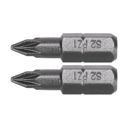 SCREWDRIVER BITS 1/4 25MM PZ1 2 PCS