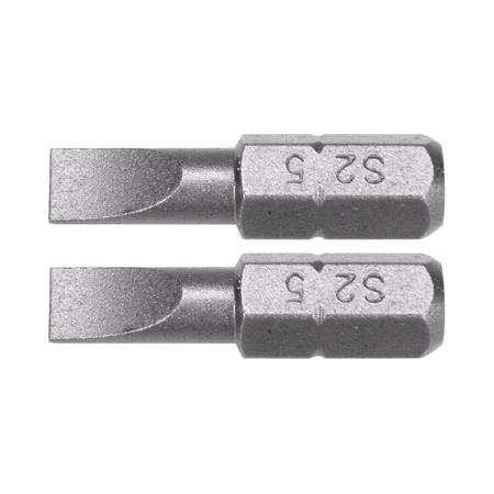 SCREWDRIVER BITS 1/4 25MM, 5MM 2 PCS