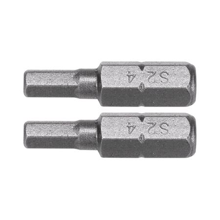 SCREWDRIVER BITS 1/4 25MM HEX H4 2 PCS