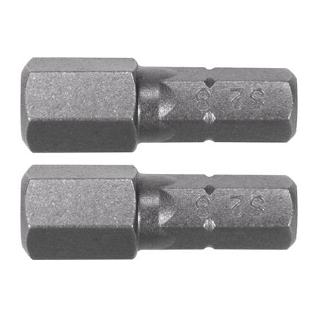 SCREWDRIVER BITS 1/4 25MM HEX H8 2 PCS