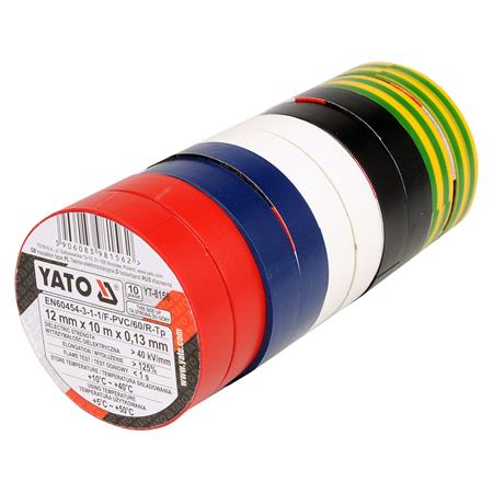 INSULATION TAPE MATT 0.13MM 12MMx10M MIX