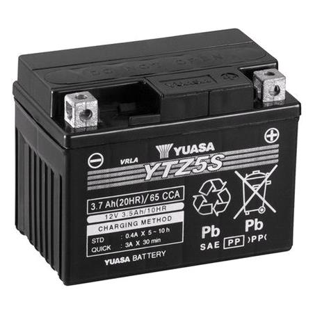 Yuasa Motorcycle Battery   YTZ High Performance YTZ5S 12V High Performance MF VRLA Battery, Combi Pack, Contains 1 Battery and 1 Acid Pack