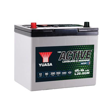 YBX Active Leisure & Marine Range, L36 AGM Battery, 95Ah 850ccp, 353 x 175 x 190mm 
