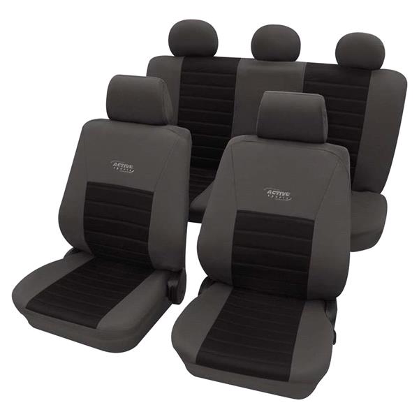 Sports Style Grey & Black Seat Cover Set - For Volkswagen Touareg