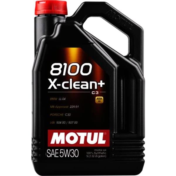 Motul 8100 X - clean+ 5w - 30 C3 Engine Oil - 5 Litre | MicksGarage