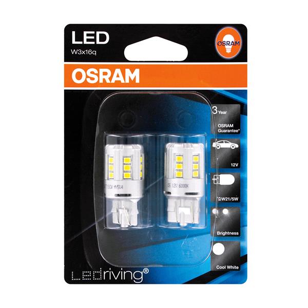 Osram Ledriving W21 - 5w Led Bulb Cool White - Twin Pack