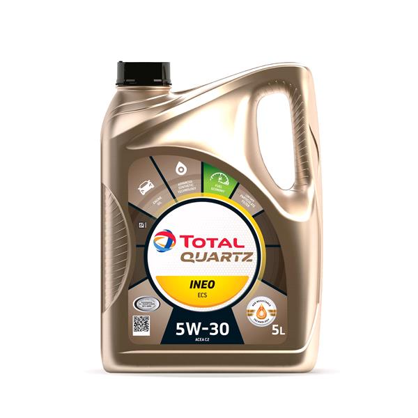 新品TOTALオイルQUARTZ INEO ECOS 5L&オイルフィルター Total Quartz Ineo Ecs 5w - 30 Fully Synthetic Engine Oil - 5