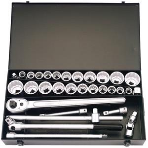 Socket Set, Elora 00335 3 4 inch Square Drive Metric and Imperial Socket Set (31 Piece), Elora
