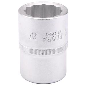 Sockets, Elora 00731 25mm 3 4 inch Square Drive Bi Hexagon Socket, Elora