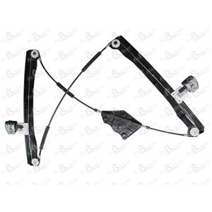 Window Regulators, Front Right Electric Window Regulator Mechanism (without motor) for ALFA ROMEO 159 Sportwagon, 2006 2011, 4 Door Models, WITHOUT One Touch/Antipinch, holds a standard 2 pin/wire motor, AC Rolcar