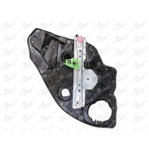 Window Regulators, Rear Right Electric Window Regulator Mechanism (without motor, panel with mechanism) for ALFA ROMEO GIULIETTA (940), 2010 2015, 4 Door Models, WITHOUT One Touch/Antipinch, holds a standard 2 pin/wire motor, AC Rolcar