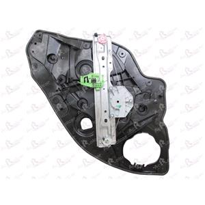 Window Regulators, Rear Right Electric Window Regulator Mechanism (without motor, panel with mechanism) for ALFA ROMEO GIULIETTA (940), 2010 2015, 4 Door Models, WITHOUT One Touch/Antipinch, holds a standard 2 pin/wire motor, AC Rolcar