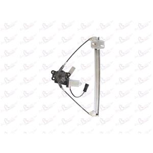 Window Regulators, Front Right Electric Window Regulator (with motor) for FIAT DUNA Weekend (146 B), 1987 1991, 2 Door Models, WITHOUT One Touch/Antipinch, motor has 2 pins/wires, AC Rolcar