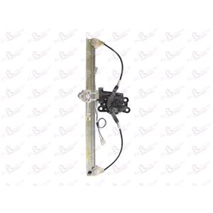 Window Regulators, Front Right Electric Window Regulator (with motor) for FIAT QUBO, 2008 , 2 Door Models, WITHOUT One Touch/Antipinch, motor has 2 pins/wires, AC Rolcar