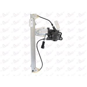 Window Regulators, Front Right Electric Window Regulator (with motor) for FIAT PANDA (141A_), 1986 2004, 2 Door Models, WITHOUT One Touch/Antipinch, motor has 2 pins/wires, AC Rolcar