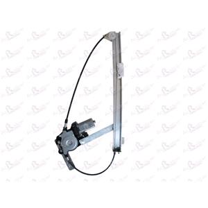 Window Regulators, Left Front Window Regulator for Fiat Uno Box (146) 1988 To 1996, 4 Door Models, WITHOUT One Touch/Antipinch, motor has 2 pins/wires, AC Rolcar