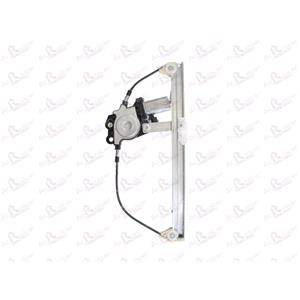 Window Regulators, Front Right Electric Window Regulator (with motor) for Fiat UNO Box (146), 1988 1996, 2 Door Models, WITHOUT One Touch/Antipinch, motor has 2 pins/wires, AC Rolcar