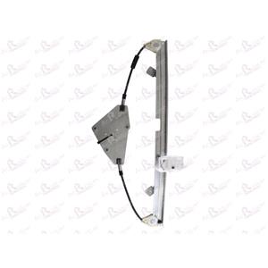 Window Regulators, Front Left Electric Window Regulator Mechanism (without motor) for LANCIA MUSA,  2004 2012, 4 Door Models, WITHOUT One Touch/Antipinch, holds a standard 2 pin/wire motor, AC Rolcar