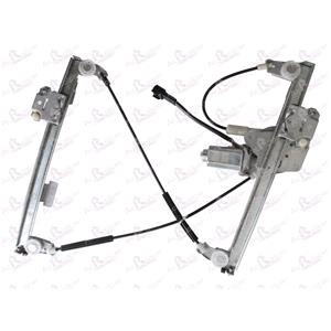 Window Regulators, Front Left Electric Window Regulator (with motor) for FIAT BARCHETTA (183), 1995 2005, 2 Door Models, WITHOUT One Touch/Antipinch, motor has 2 pins/wires, AC Rolcar