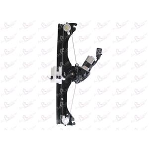 Window Regulators, Front Right Electric Window Regulator (with motor) for FIAT 500, 2007 , 2 Door Models, WITHOUT One Touch/Antipinch, motor has 2 pins/wires, AC Rolcar