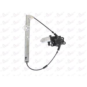 Window Regulators, Rear Right Electric Window Regulator (with motor) for FIAT MULTIPLA (186), 1999 2010, 4 Door Models, WITHOUT One Touch/Antipinch, motor has 2 pins/wires, AC Rolcar