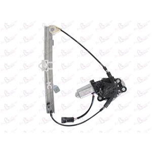 Window Regulators, Rear Right Electric Window Regulator (with motor) for FIAT GRANDE PUNTO (199), 2005 2010, 4 Door Models, WITHOUT One Touch/Antipinch, motor has 2 pins/wires, AC Rolcar