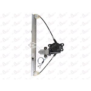 Window Regulators, Rear Right Electric Window Regulator (with motor) for FIAT SIENA (178_), 1996 2003, 4 Door Models, WITHOUT One Touch/Antipinch, motor has 2 pins/wires, AC Rolcar