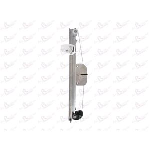Window Regulators, Rear Right Electric Window Regulator Mechanism (without motor) for LANCIA DELTA III, 2008 2014, 4 Door Models, One Touch/AntiPinch Version, holds a motor with 6 or more pins, AC Rolcar