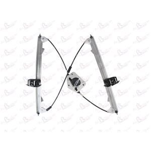 Window Regulators, Front Right Electric Window Regulator Mechanism (without motor) for FIAT STILO (19), 2001 2006, 4 Door Models, WITHOUT One Touch/Antipinch, holds a standard 2 pin/wire motor, AC Rolcar