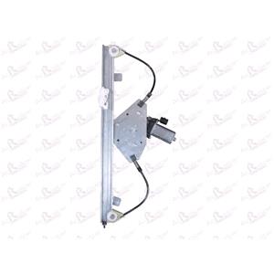 Window Regulators, Front Right Electric Window Regulator (with motor) for Fiat PANDA (31), 2012 , 4 Door Models, WITHOUT One Touch/Antipinch, motor has 2 pins/wires, AC Rolcar