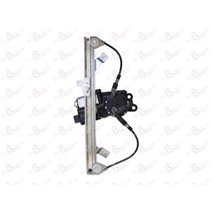 Window Regulators, Rear Right Electric Window Regulator (with motor, one touch operation) for Lancia YPSILON (846), 2011 , 4 Door Models, One Touch Version, motor has 6 or more pins, AC Rolcar
