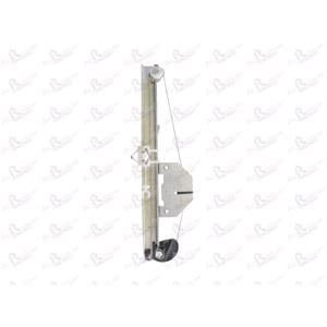 Window Regulators, Rear Left Electric Window Regulator Mechanism (without motor) for Citroen C5 (RC_), 2004 2008, 4 Door Models, One Touch/AntiPinch Version, holds a motor with 6 or more pins, AC Rolcar