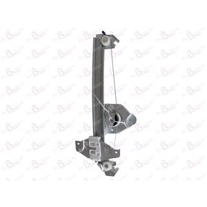 Window Regulators, Rear Left Electric Window Regulator Mechanism (without motor) for Citroen C4 (B7), 2009 , 4 Door Models, One Touch/AntiPinch Version, holds a motor with 4 or more pins, AC Rolcar