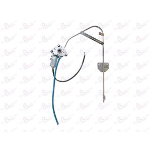 Window Regulators, Front Right Electric Window Regulator (with motor) for Iveco TurboStar, 1988 1994, 2 Door Models, WITHOUT One Touch/Antipinch, motor has 2 pins/wires, AC Rolcar