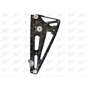 Window Regulators, Rear Left Electric Window Regulator Mechanism (without motor) for BMW 7 Series (E38), 1994 2001, 4 Door Models, WITHOUT One Touch/Antipinch, holds a standard 2 pin/wire motor, AC Rolcar