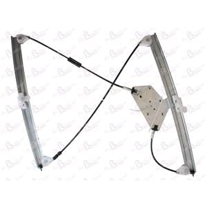 Window Regulators, Front Right Electric Window Regulator Mechanism (without motor) for BMW 3 Series Compact (E46), 2001 2005, 2 Door Models, One Touch/AntiPinch Version, holds a motor with 6 or more pins, AC Rolcar