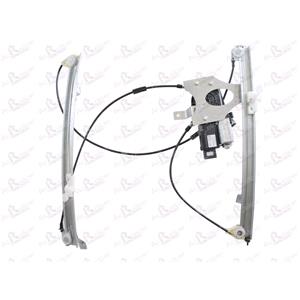 Window Regulators, Front Left Electric Window Regulator (with motor, one touch operation) for RENAULT CLIO III (BR01, CR01),  2005 2012, 2 Door Models, One Touch Version, motor has 6 or more pins, AC Rolcar