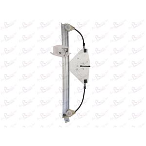 Window Regulators, Rear Left Electric Window Regulator Mechanism (without motor) for RENAULT MEGANE II Saloon (LM0/1_), 2003 2008, 4 Door Models, One Touch/AntiPinch Version, holds a motor with 6 or more pins, AC Rolcar