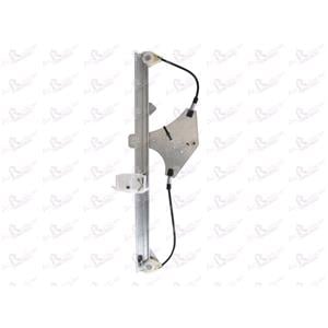 Window Regulators, Rear Left Electric Window Regulator Mechanism (without motor) for RENAULT MODUS (F/JP0_),  2004 2012, 4 Door Models, WITHOUT One Touch/Antipinch, holds a standard 2 pin/wire motor, AC Rolcar