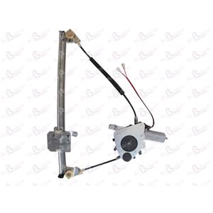 Window Regulators, Front Right Electric Window Regulator (with motor) for AUDI 100 (4A, C4), 1990 1994, 4 Door Models, WITHOUT One Touch/Antipinch, motor has 2 pins/wires, AC Rolcar
