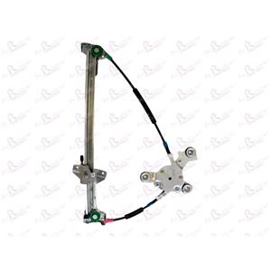 Window Regulators, Front Left Electric Window Regulator Mechanism (without motor) for AUDI 100 (4A, C4), 1990 1994, 4 Door Models, WITHOUT One Touch/Antipinch, holds a standard 2 pin/wire motor, AC Rolcar